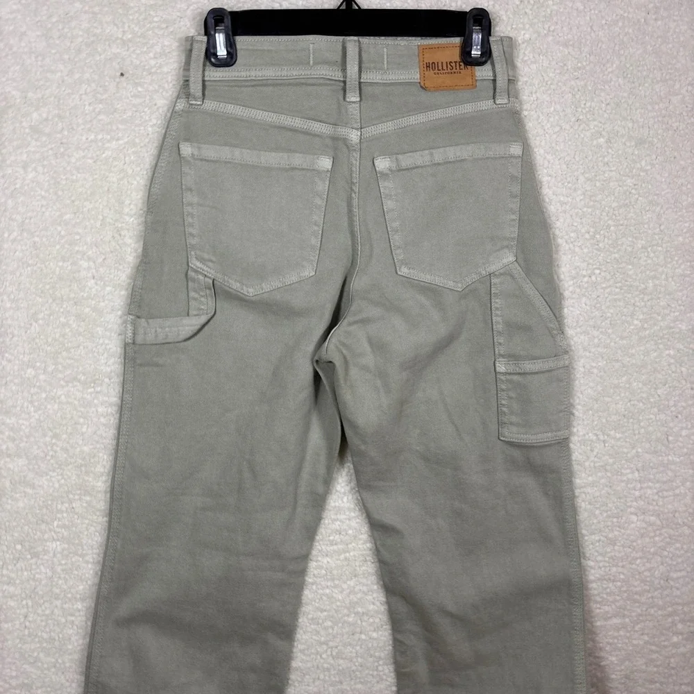 Hollister Dad Jeans Womens 26 Sage Green Excellent Ultra High Rise‎ Carpenter